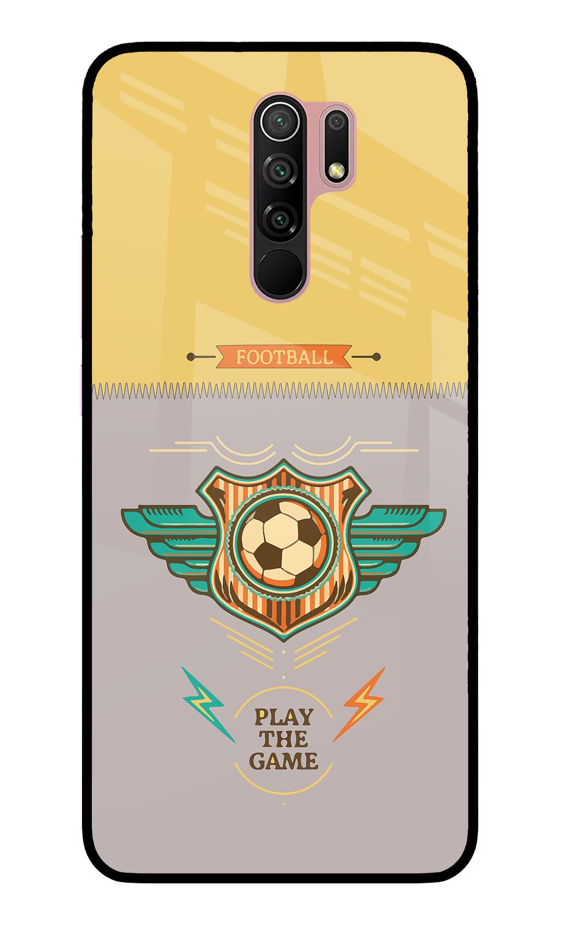 Football Redmi 9 Prime/Poco M2/M2 reloaded Glass Case