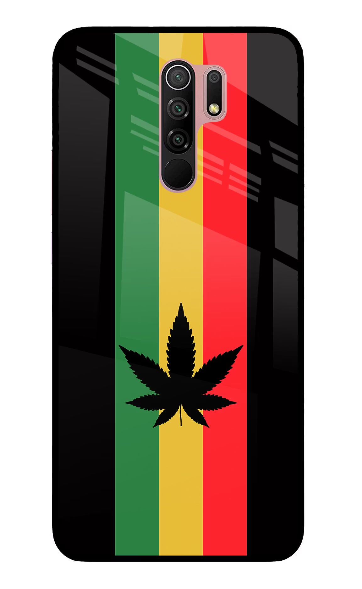Weed Flag Redmi 9 Prime/Poco M2/M2 reloaded Glass Case