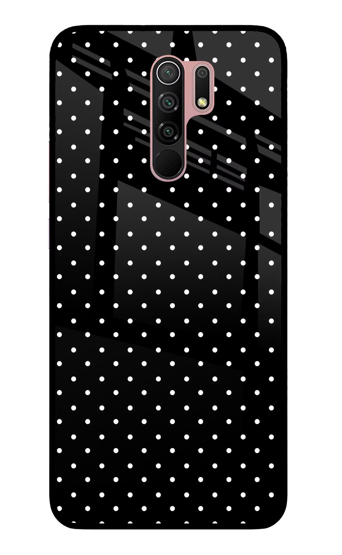 White Dots Redmi 9 Prime/Poco M2/M2 reloaded Glass Case Back Cover by Casekaro