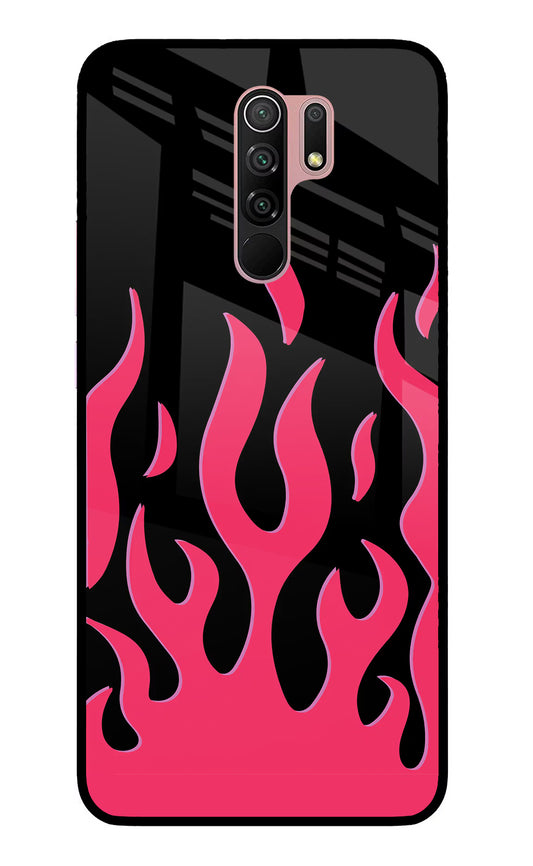 Fire Flames Redmi 9 Prime/Poco M2/M2 reloaded Glass Case