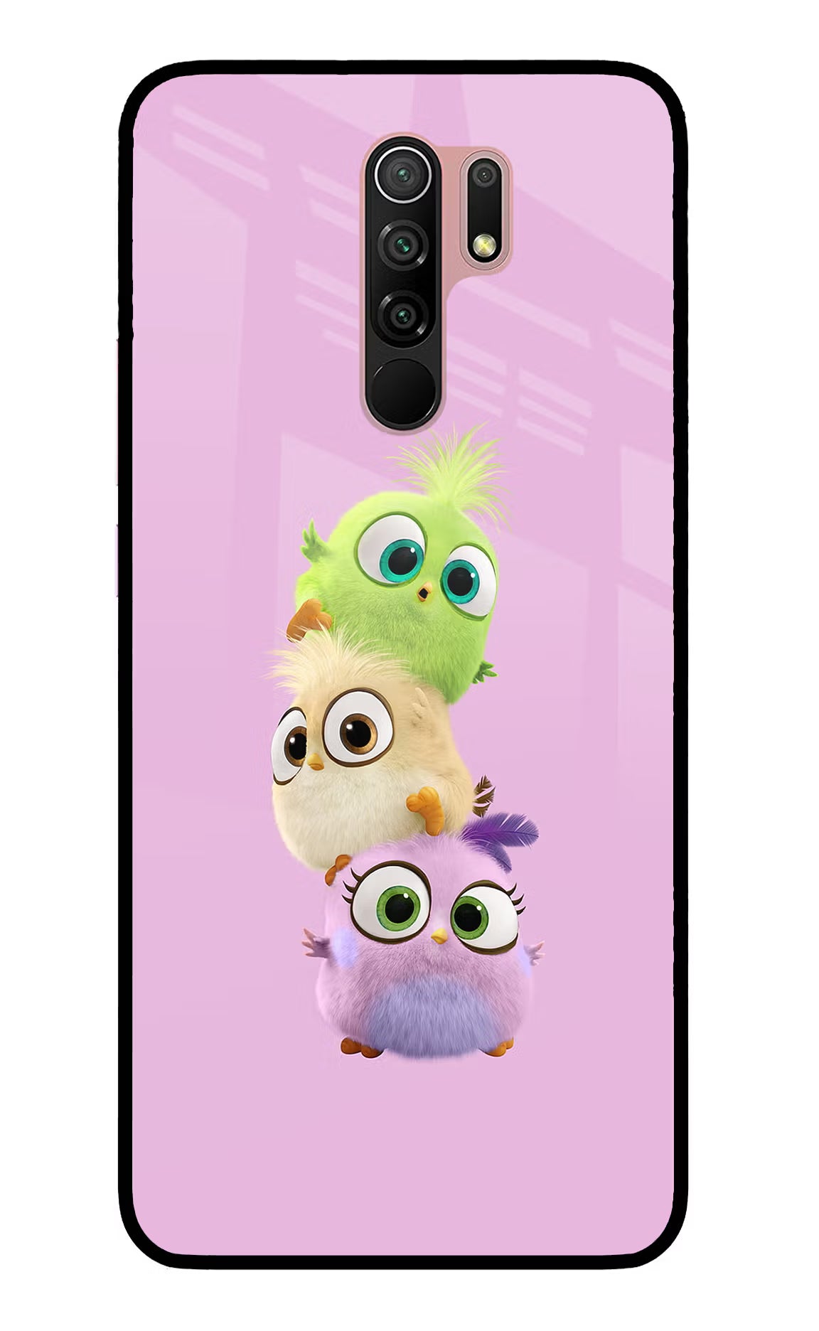 Cute Little Birds Redmi 9 Prime/Poco M2/M2 reloaded Glass Case Back Cover by Casekaro