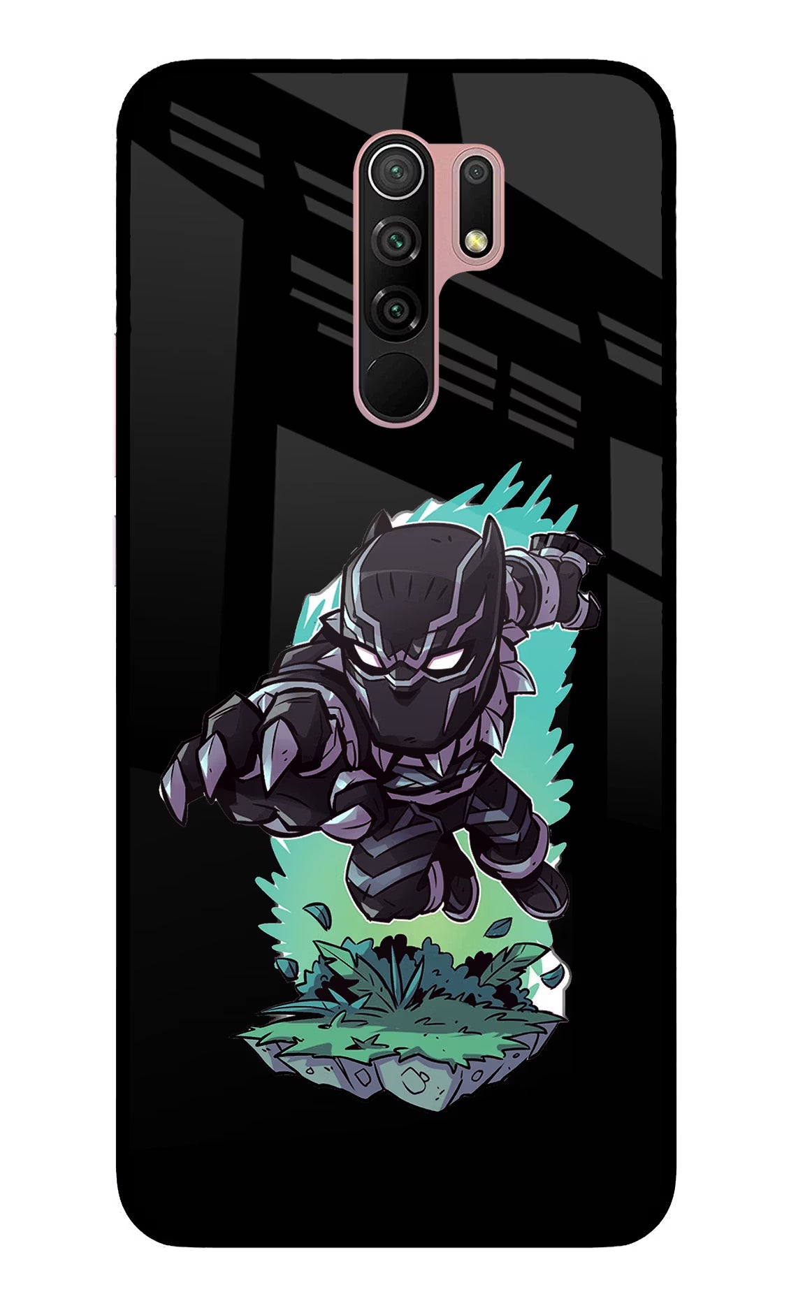 Black Panther Redmi 9 Prime/Poco M2/M2 reloaded Glass Case