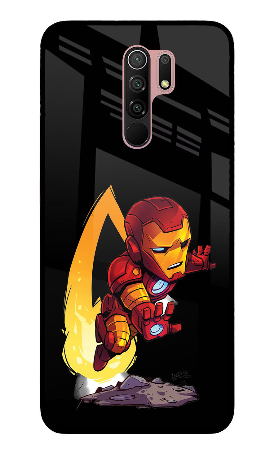 IronMan Redmi 9 Prime/Poco M2/M2 reloaded Back Cover, Glass case