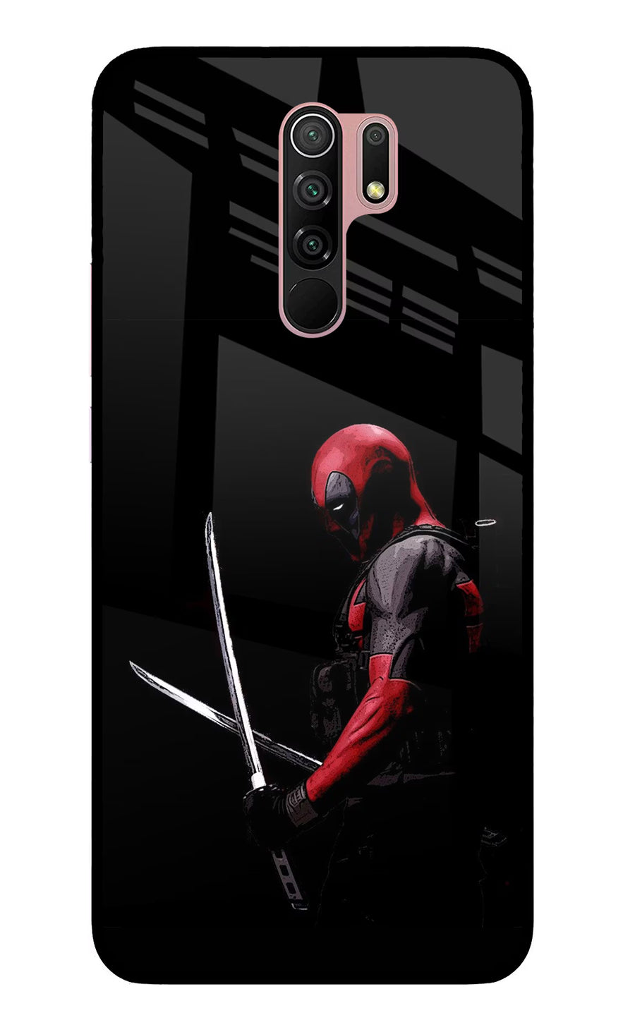 Deadpool Redmi 9 Prime/Poco M2/M2 reloaded Back Cover, Glass case