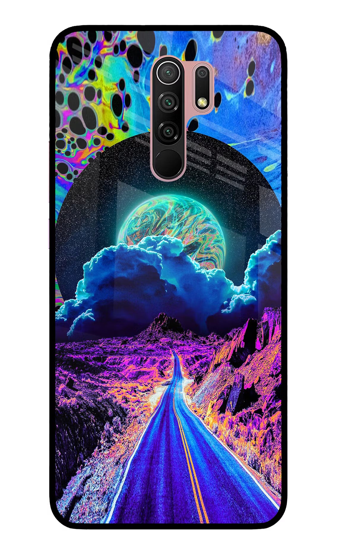 Psychedelic Painting Redmi 9 Prime/Poco M2/M2 reloaded Glass Case