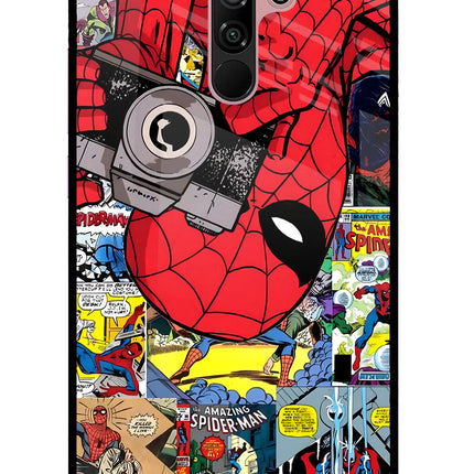 Spider Man Redmi 9 Prime/Poco M2/M2 reloaded Glass Case Back Cover by Casekaro