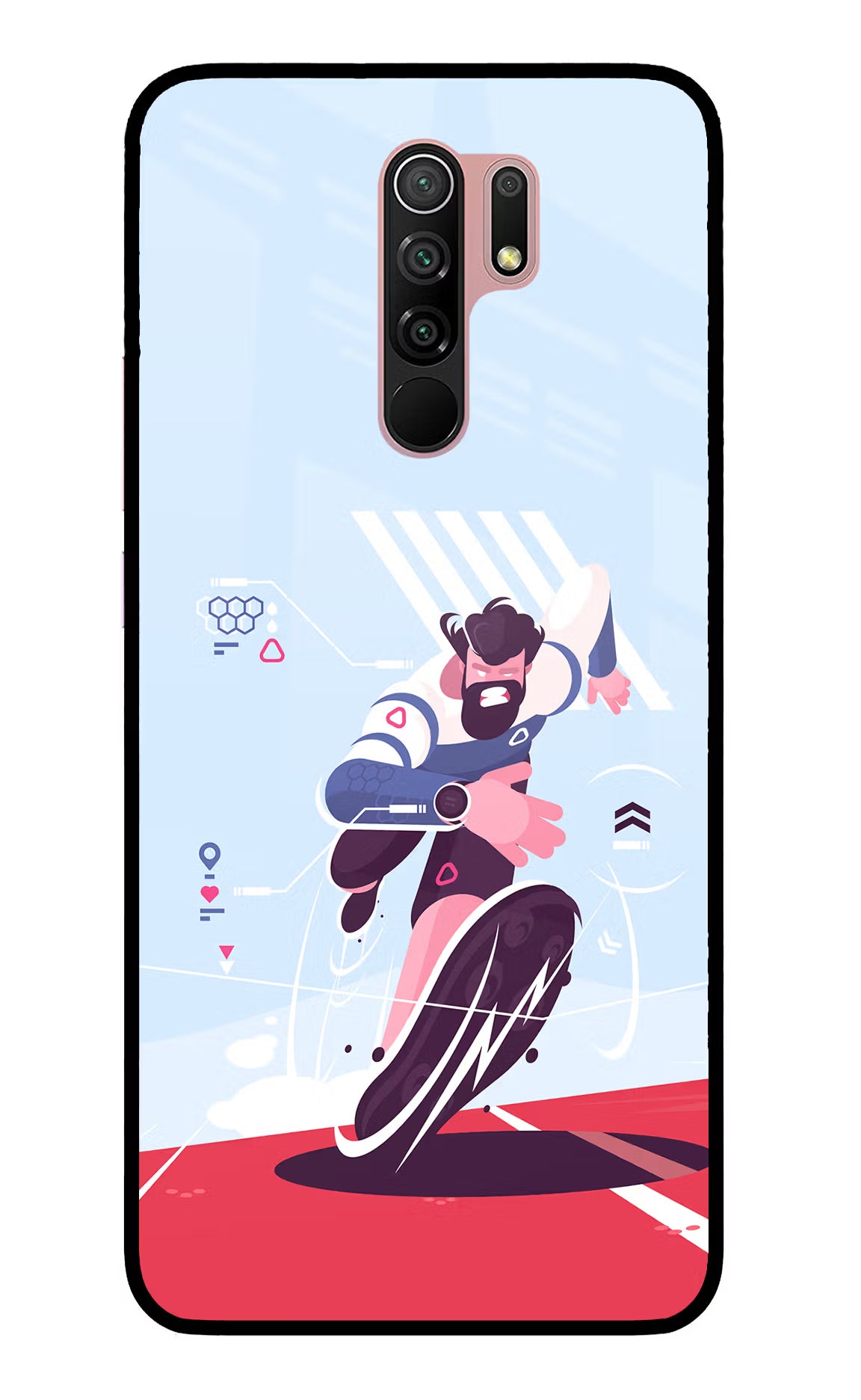Run Pro Redmi 9 Prime/Poco M2/M2 reloaded Glass Case Back Cover by Casekaro