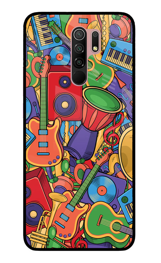 Music Instrument Doodle Redmi 9 Prime/Poco M2/M2 reloaded Glass Case