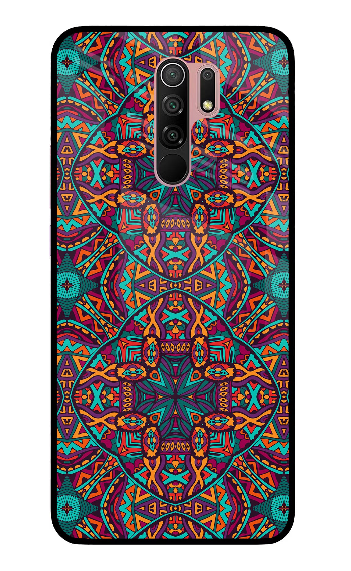 Colour Mandala Redmi 9 Prime/Poco M2/M2 reloaded Glass Case