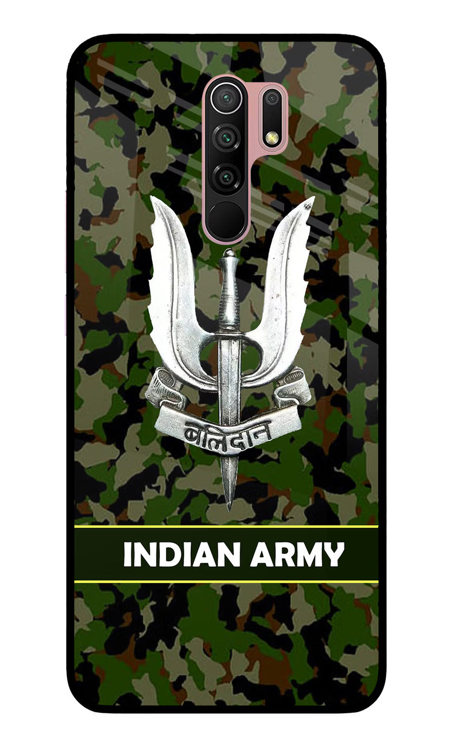 Balidan Indian Logo Redmi 9 Prime/Poco M2/M2 reloaded Back Cover, Glass case