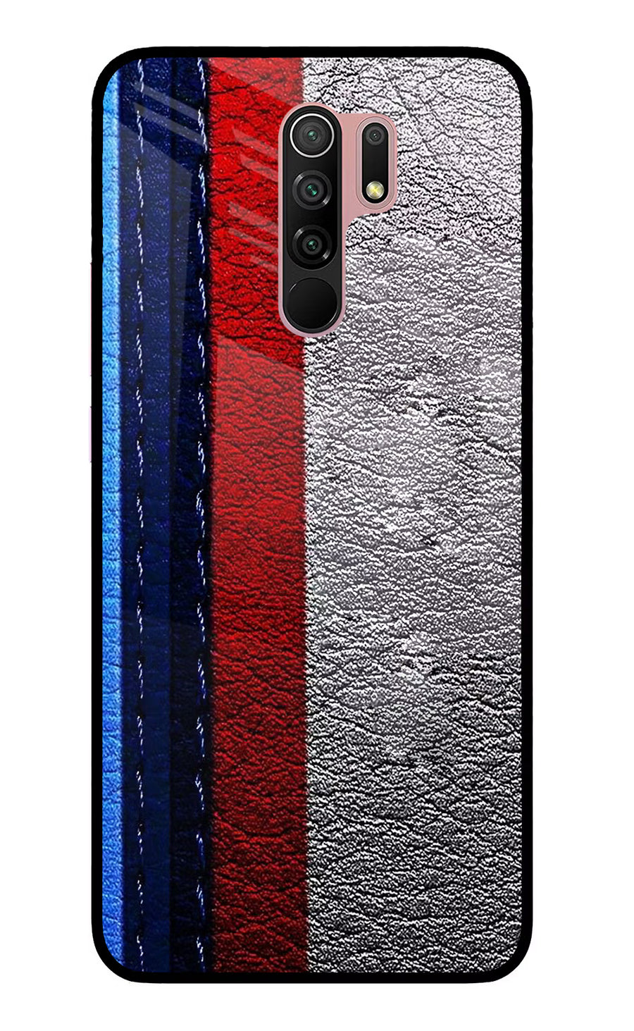 BMW Stripes Redmi 9 Prime/Poco M2/M2 reloaded Back Cover, Glass case