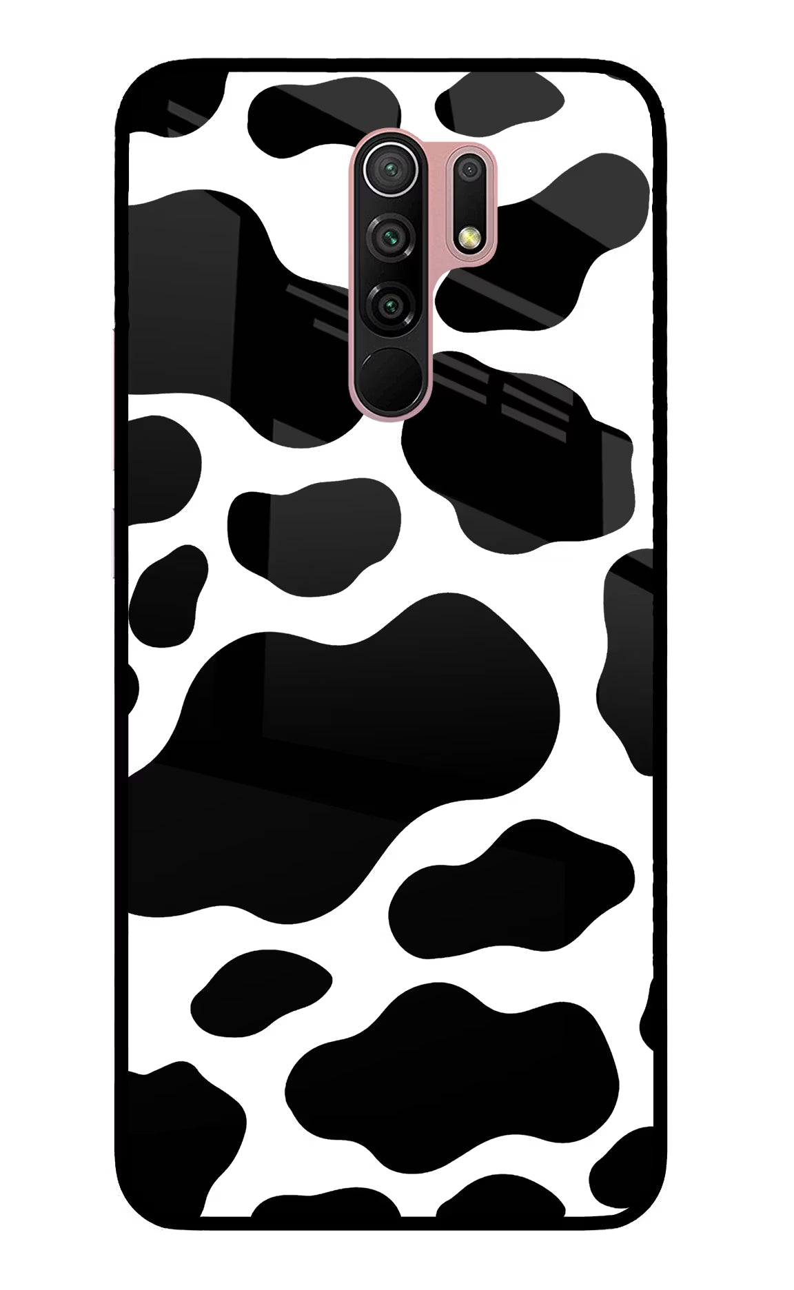 Cow Spots Redmi 9 Prime/Poco M2/M2 reloaded Glass Case Back Cover by Casekaro
