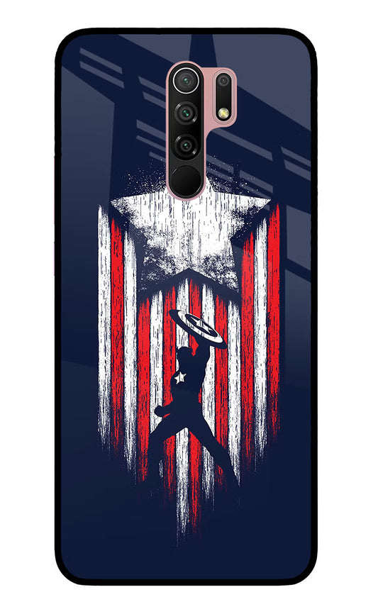 Captain America Marvel Art Redmi 9 Prime/Poco M2/M2 reloaded Glass Case