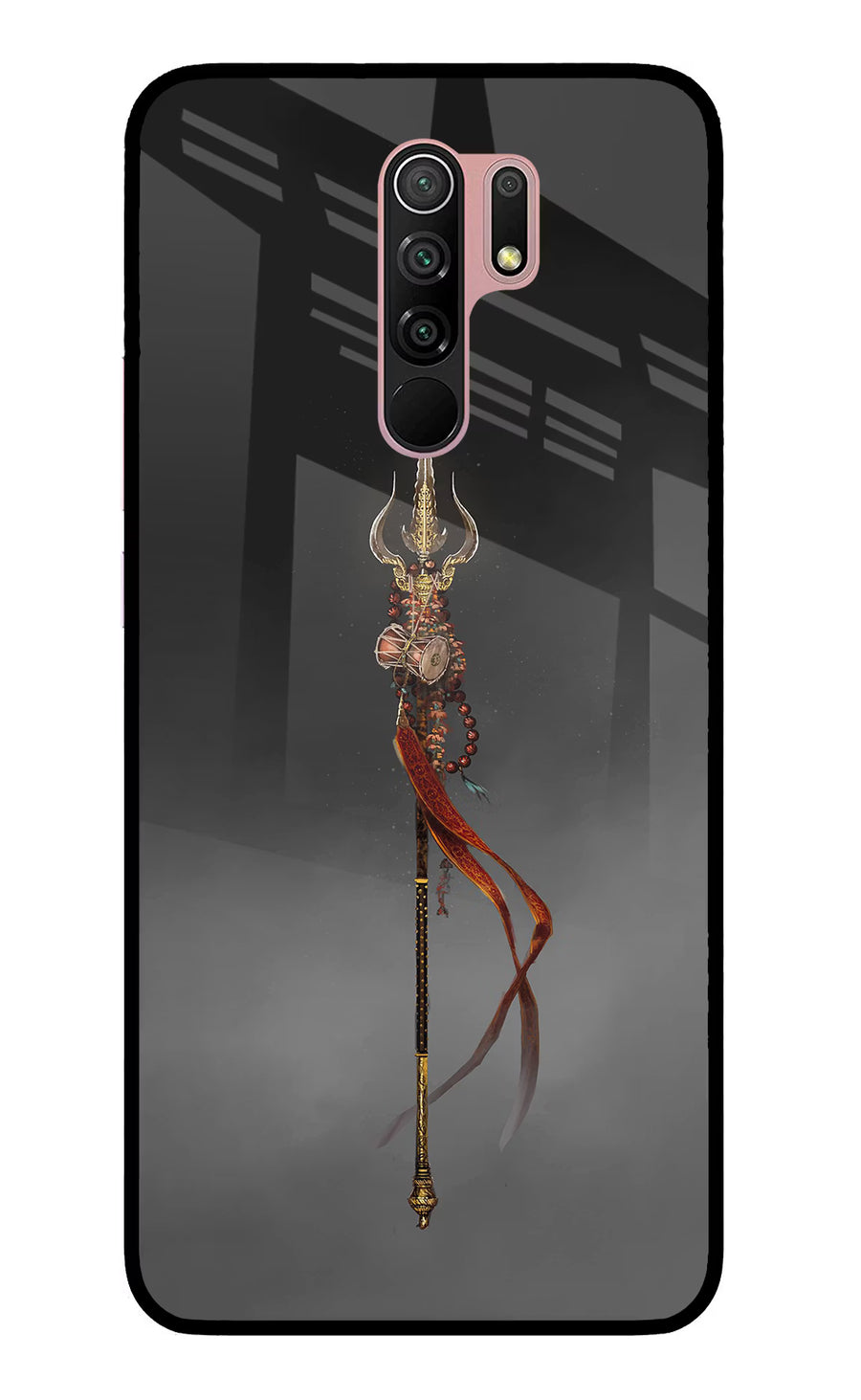 Shiv Trishul Redmi 9 Prime/Poco M2/M2 reloaded Back Cover, Glass case
