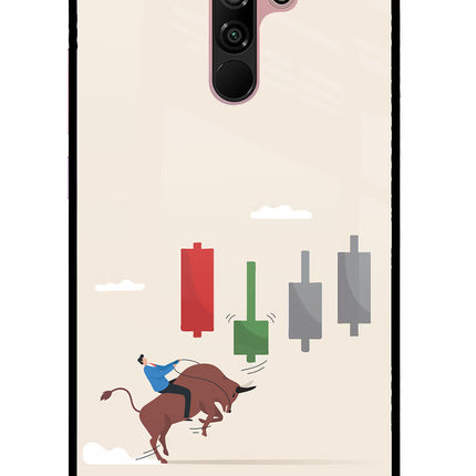 Bull Trading Momentum Redmi 9 Prime/Poco M2/M2 reloaded Glass Case