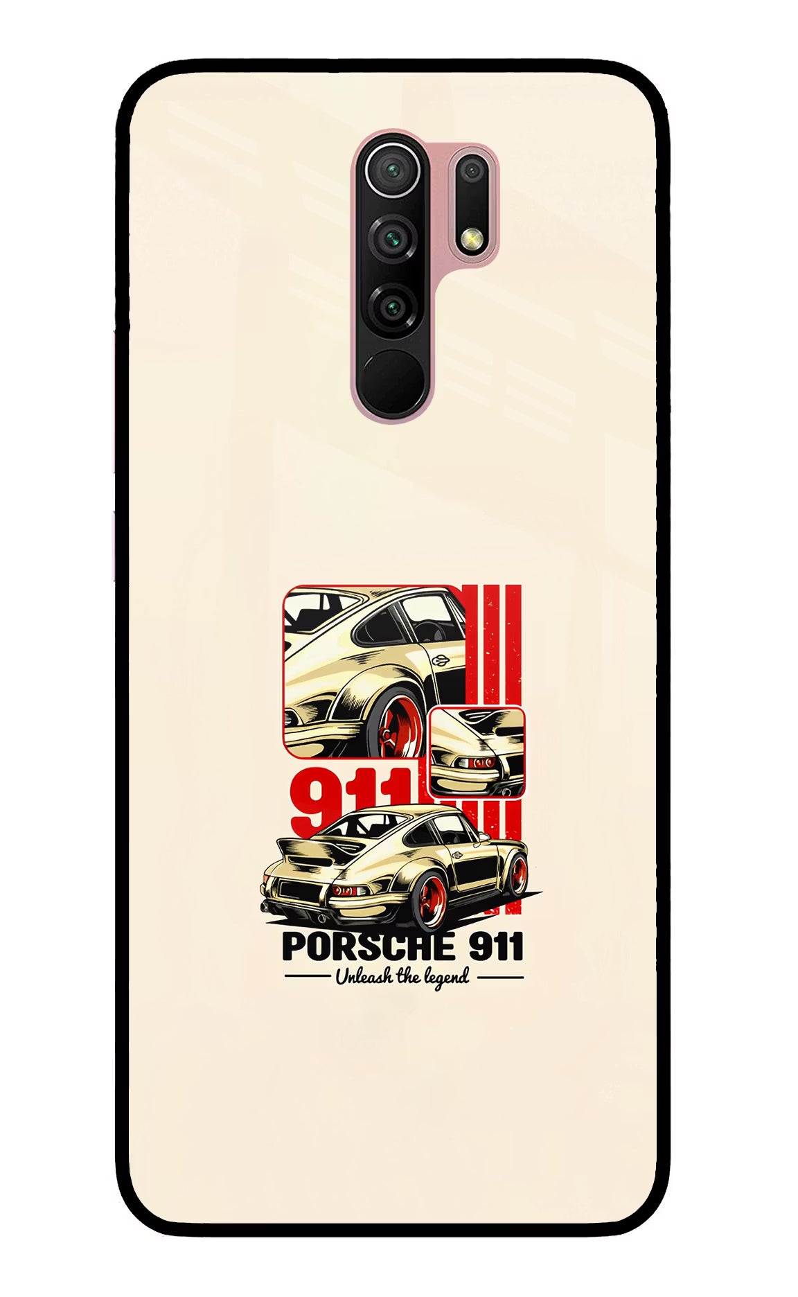 Classic Porsche 911 Redmi 9 Prime/Poco M2/M2 reloaded Glass Case Back Cover by Casekaro