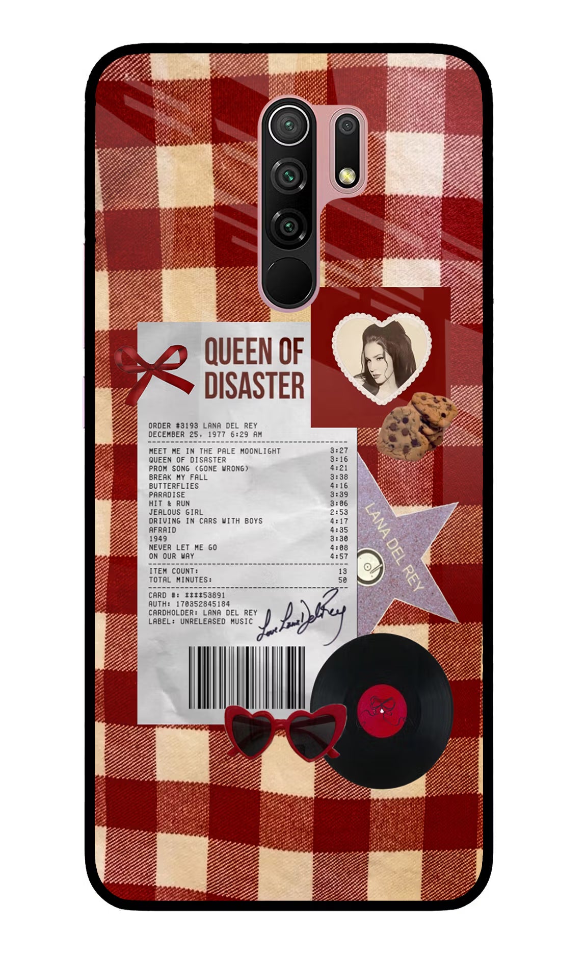 Queen of Disaster Redmi 9 Prime/Poco M2/M2 reloaded Glass Case