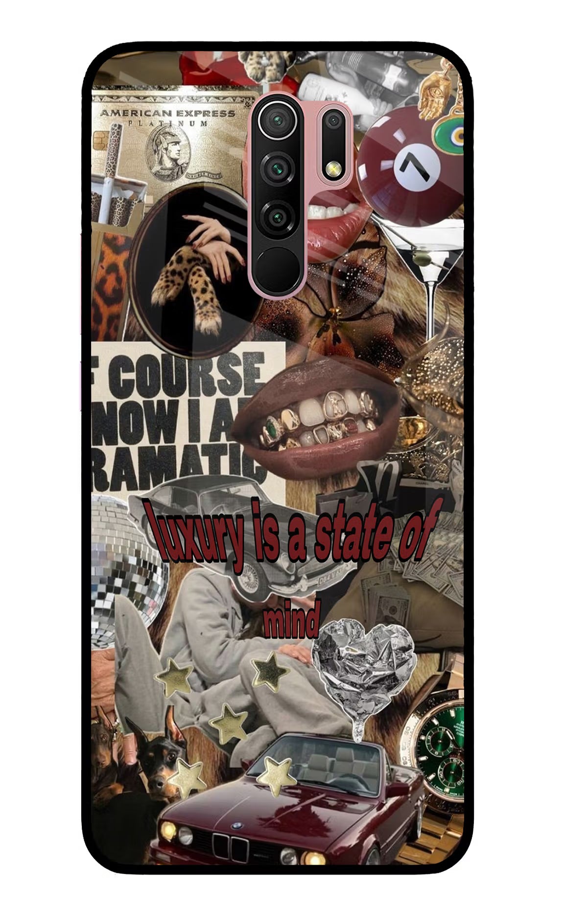 Luxury Redmi 9 Prime/Poco M2/M2 reloaded Glass Case Back Cover by Casekaro