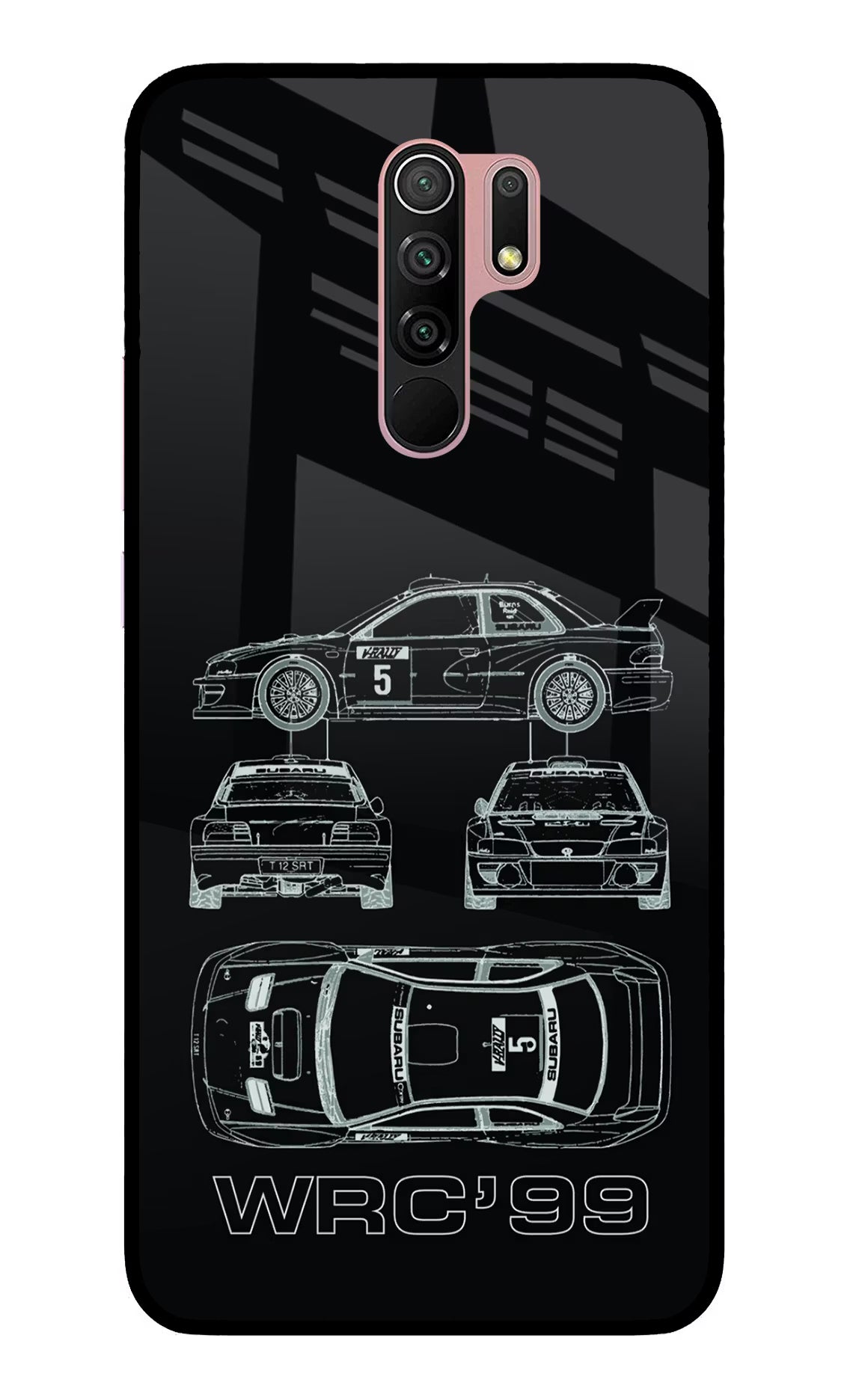 WRC'99 Redmi 9 Prime/Poco M2/M2 reloaded Glass Case Back Cover by Casekaro