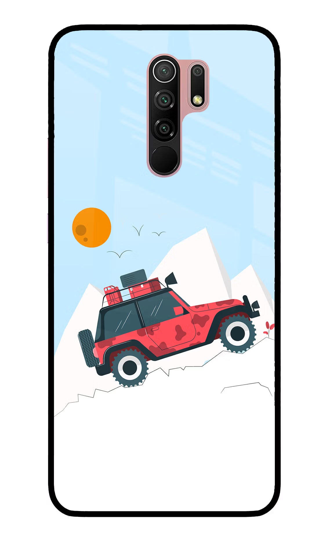 Mountain Trail Beast Redmi 9 Prime/Poco M2/M2 reloaded Glass Case Back Cover by Casekaro