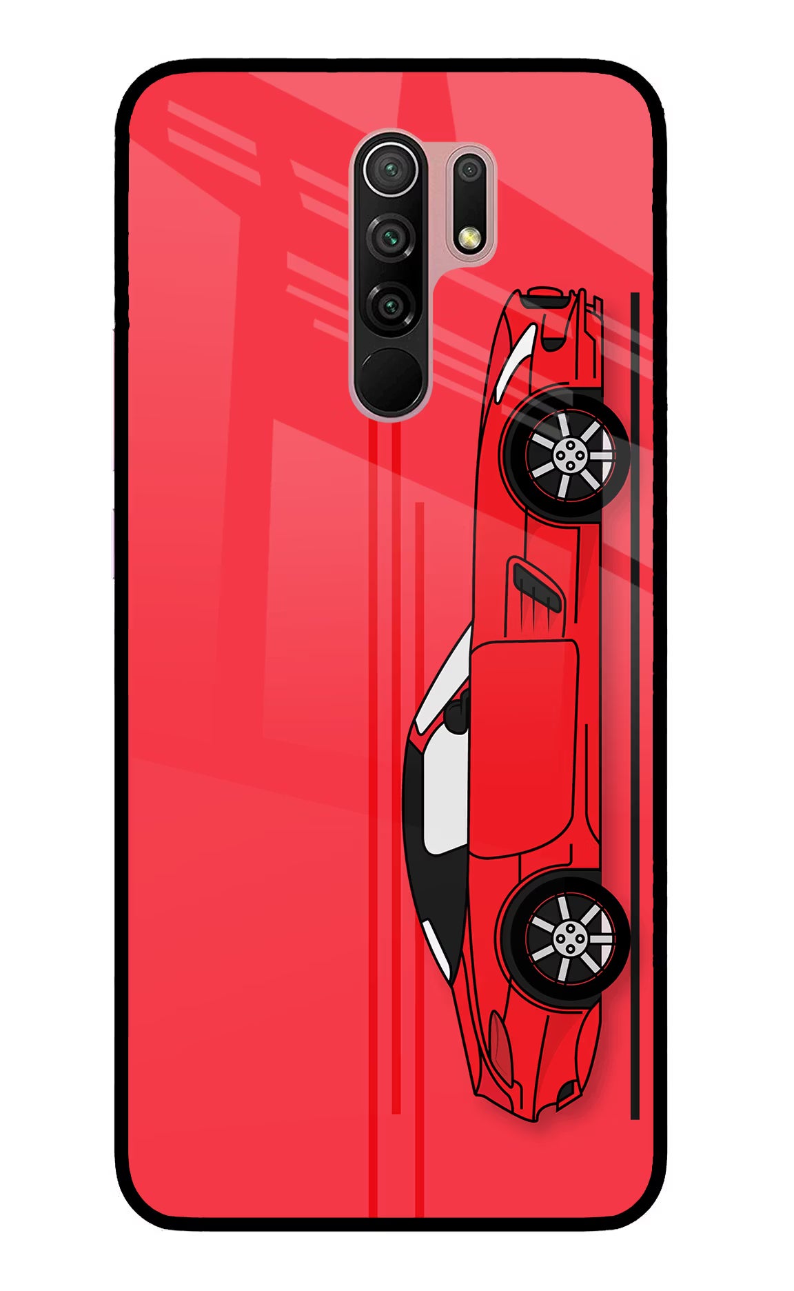 Red Velocity Redmi 9 Prime/Poco M2/M2 reloaded Glass Case