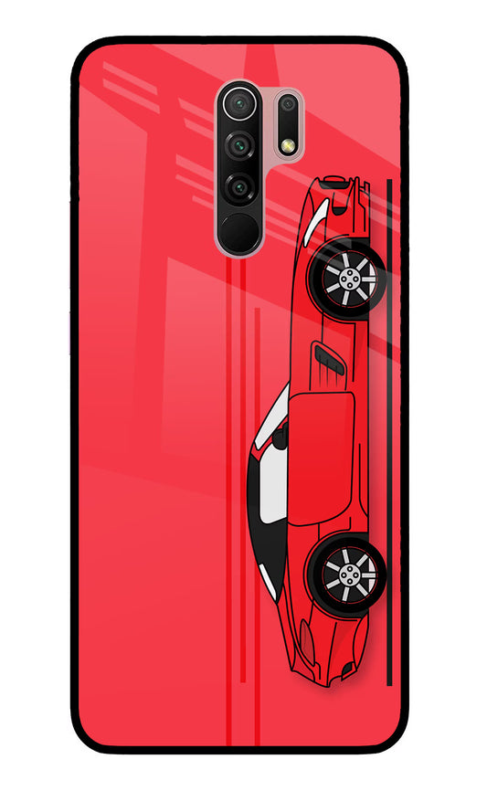 Red Velocity Redmi 9 Prime/Poco M2/M2 reloaded Glass Case