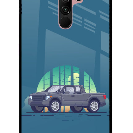 Retro Garage Vibe Redmi 9 Prime/Poco M2/M2 reloaded Glass Case