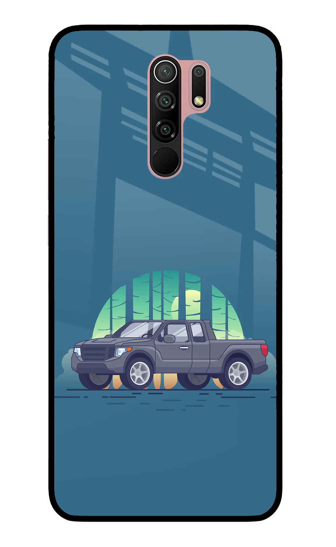 Retro Garage Vibe Redmi 9 Prime/Poco M2/M2 reloaded Glass Case