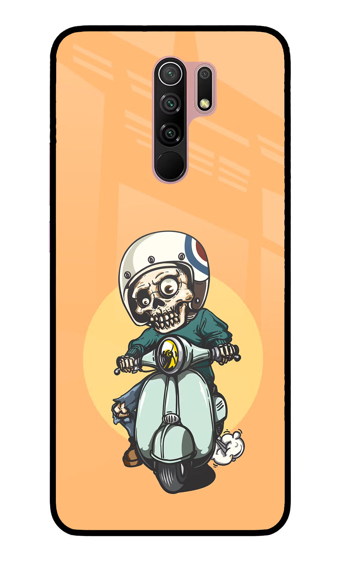 Undead Biker Redmi 9 Prime/Poco M2/M2 reloaded Glass Case