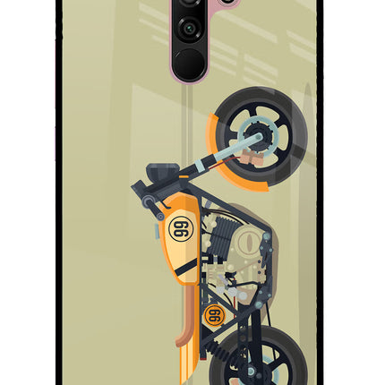 Vertical Speedster Redmi 9 Prime/Poco M2/M2 reloaded Glass Case