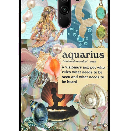 Aquarius Zodiac Redmi 9 Prime/Poco M2/M2 reloaded Glass Case