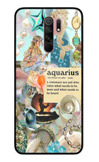 Aquarius Zodiac Redmi 9 Prime/Poco M2/M2 reloaded Glass Case