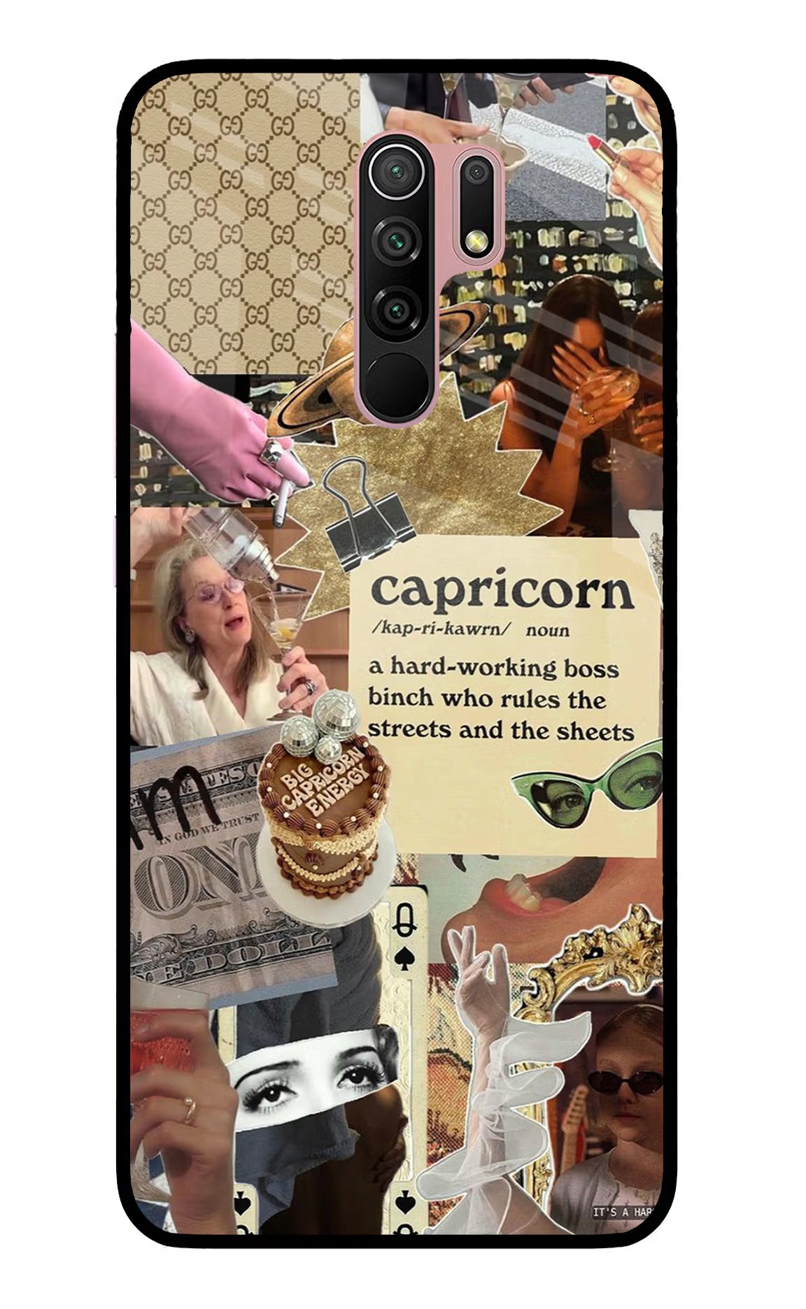 Capricorn Zodiac Redmi 9 Prime/Poco M2/M2 reloaded Glass Case