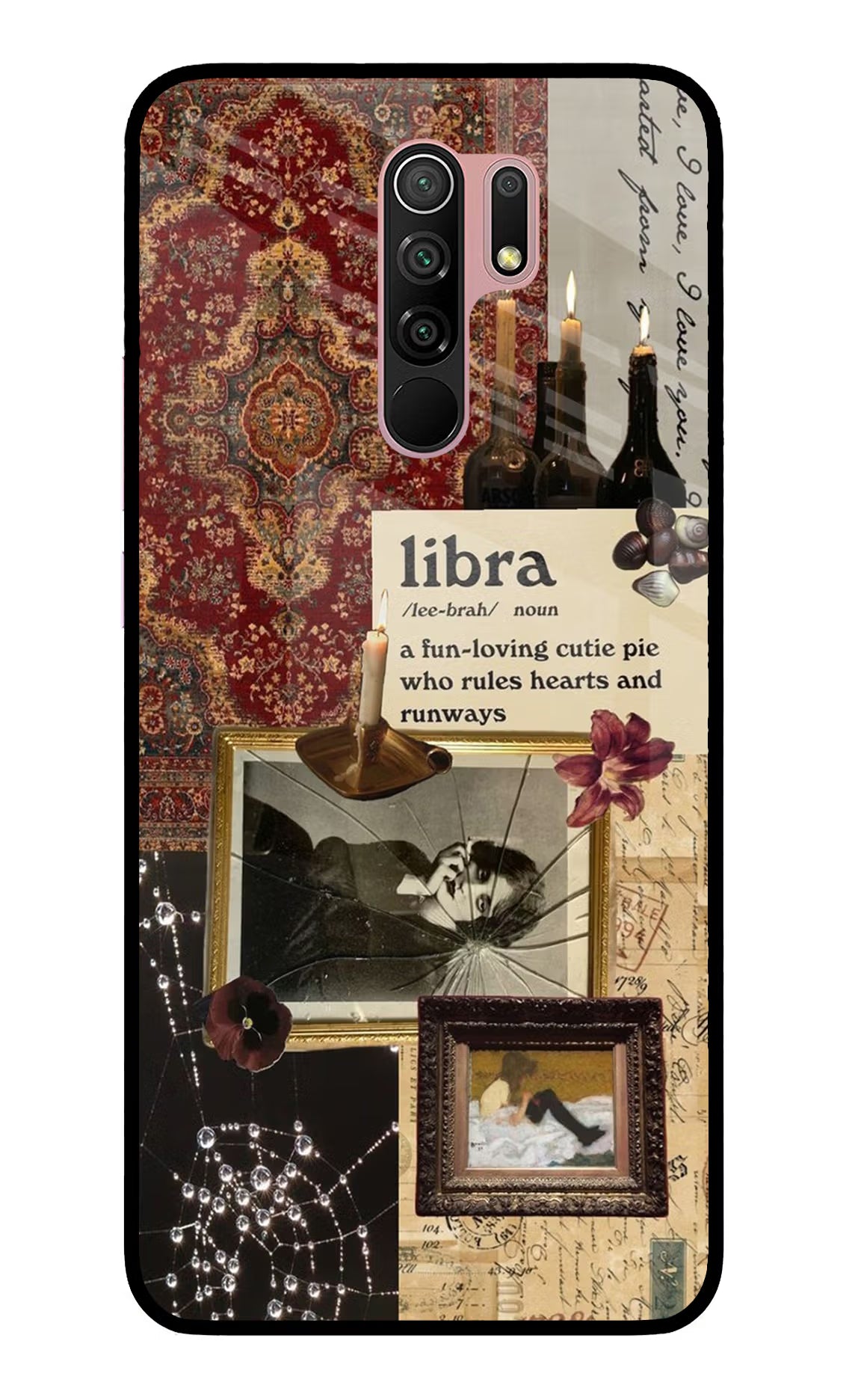 Libra Zodiac Redmi 9 Prime/Poco M2/M2 reloaded Glass Case Back Cover by Casekaro