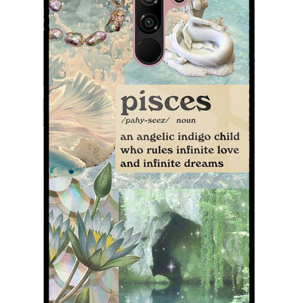 Pisces Zodiac Redmi 9 Prime/Poco M2/M2 reloaded Glass Case