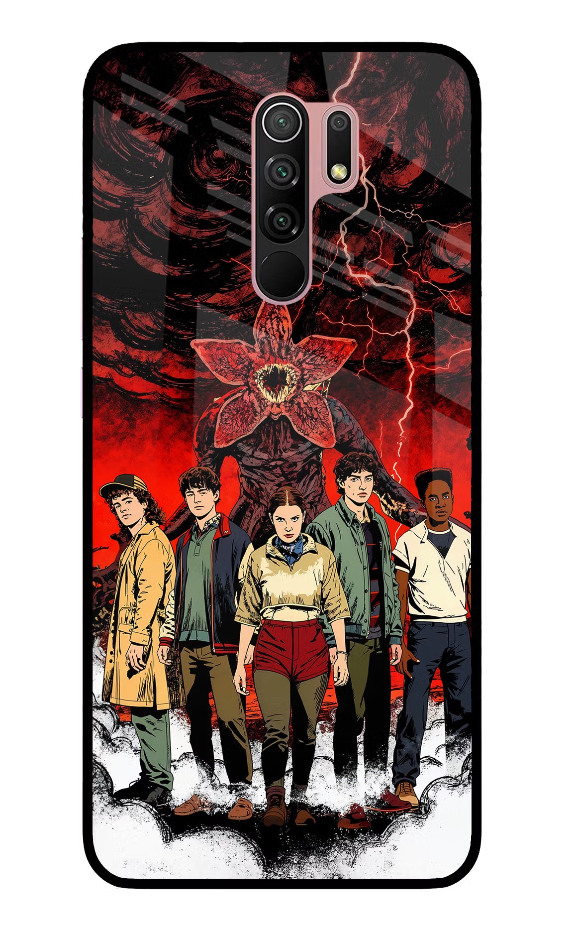 Ordinary Things Characters Redmi 9 Prime/Poco M2/M2 reloaded Glass Case Back Cover by Casekaro