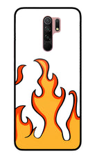 Fired Up – White Redmi 9 Prime/Poco M2/M2 reloaded Glass Case