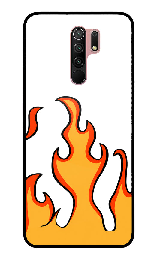 Fired Up – White Redmi 9 Prime/Poco M2/M2 reloaded Glass Case