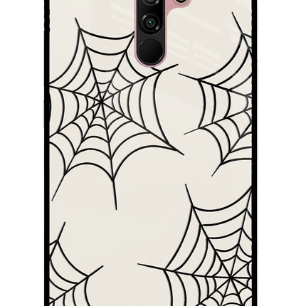 Spider Web Redmi 9 Prime/Poco M2/M2 reloaded Glass Case