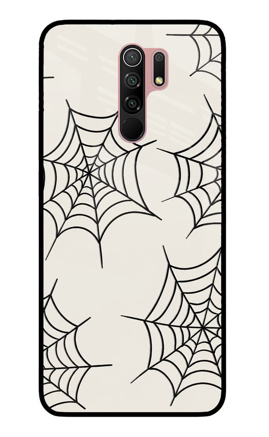 Spider Web Redmi 9 Prime/Poco M2/M2 reloaded Glass Case