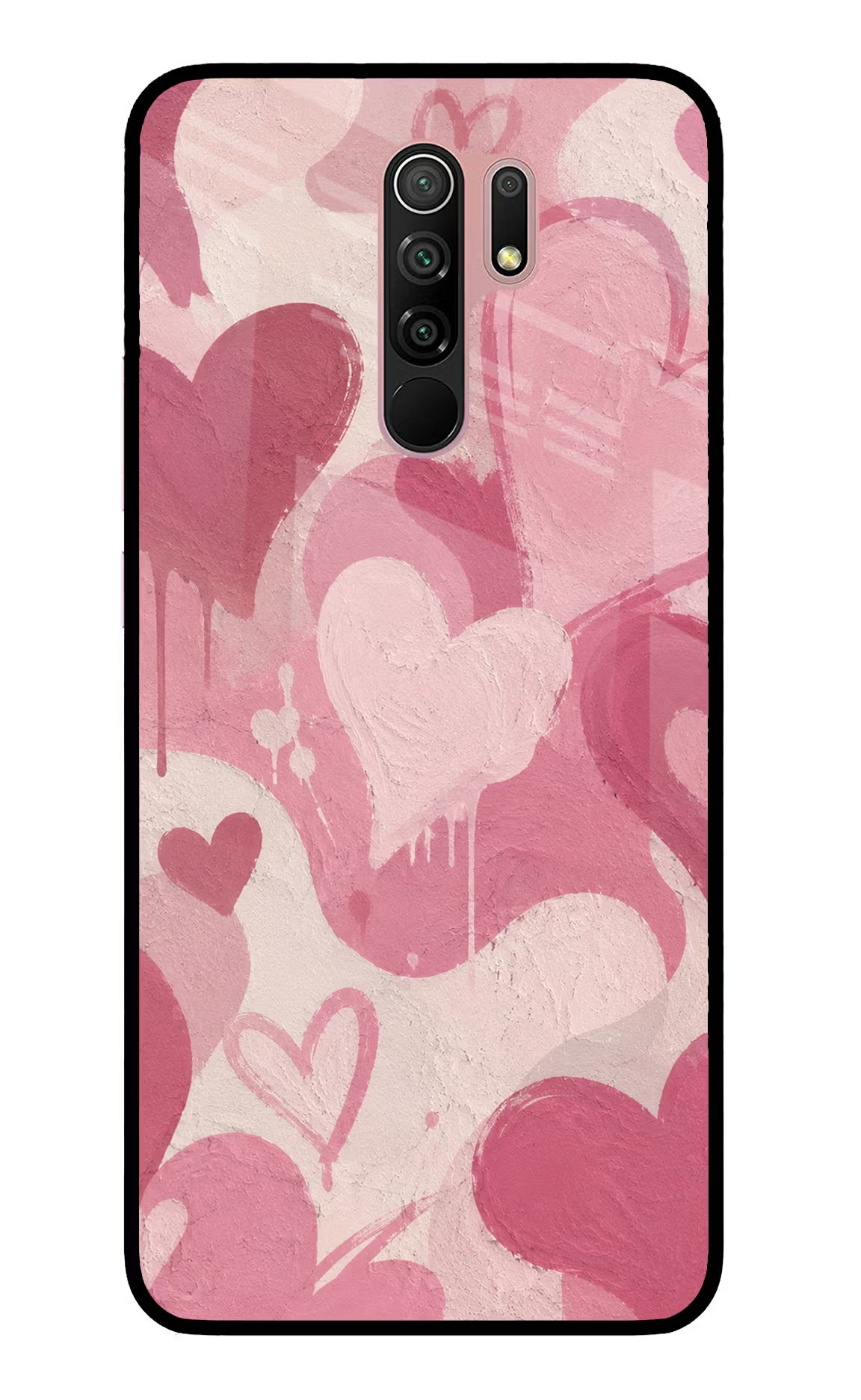 Hearty case Redmi 9 Prime/Poco M2/M2 reloaded Glass Case Back Cover by Casekaro