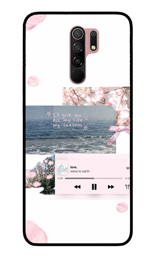Wave to earth Redmi 9 Prime/Poco M2/M2 reloaded Glass Case