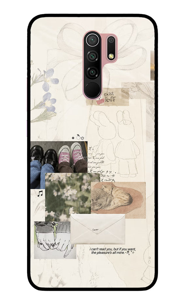 Soft Aesthetic Redmi 9 Prime/Poco M2/M2 reloaded Glass Case
