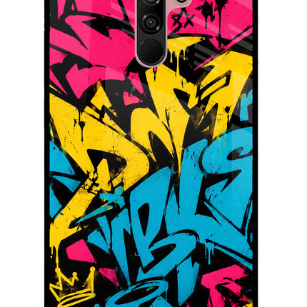 Graffiti Vibe Redmi 9 Prime/Poco M2/M2 reloaded Glass Case