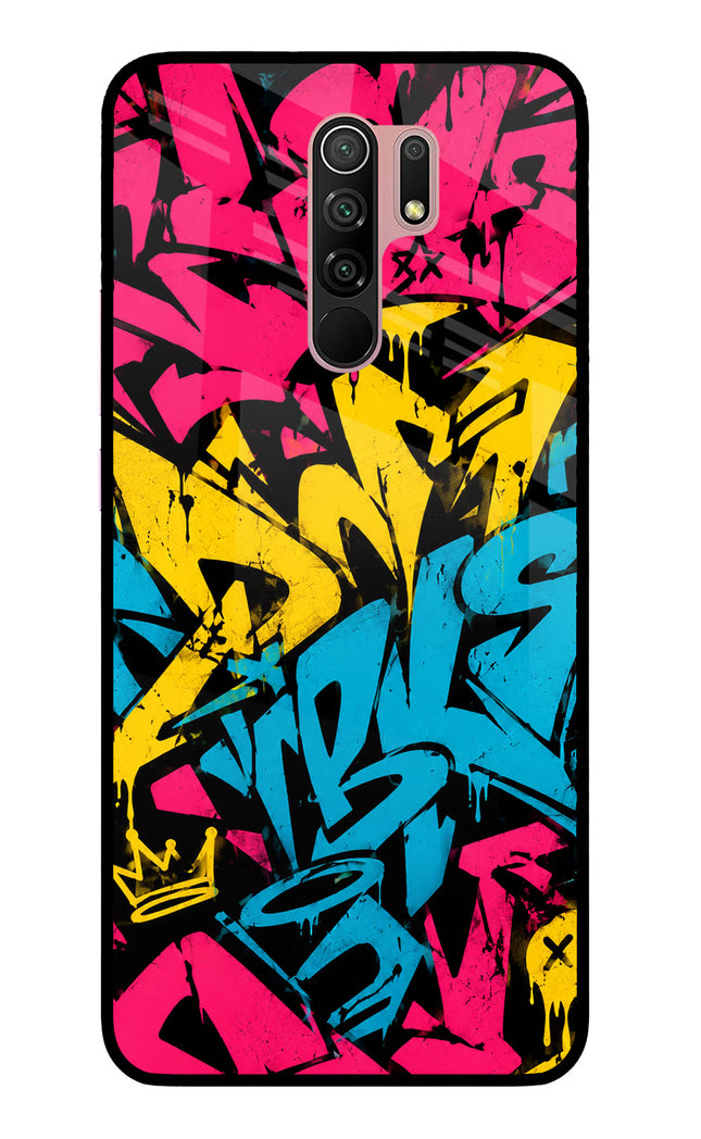 Graffiti Vibe Redmi 9 Prime/Poco M2/M2 reloaded Glass Case