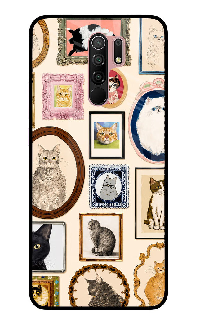 Mirror Cats Redmi 9 Prime/Poco M2/M2 reloaded Glass Case
