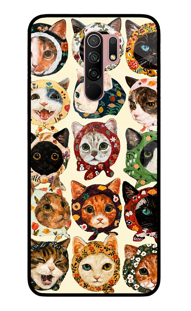 Cool Cat Redmi 9 Prime/Poco M2/M2 reloaded Glass Case
