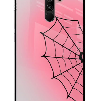 Pink Web Redmi 9 Prime/Poco M2/M2 reloaded Glass Case