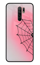 Pink Web Redmi 9 Prime/Poco M2/M2 reloaded Glass Case