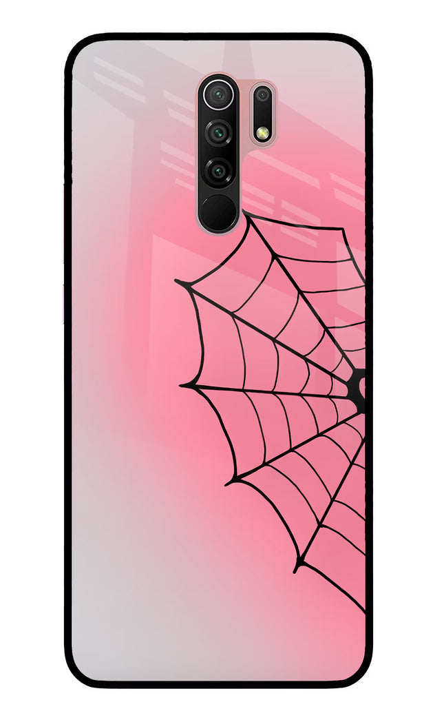 Pink Web Redmi 9 Prime/Poco M2/M2 reloaded Glass Case